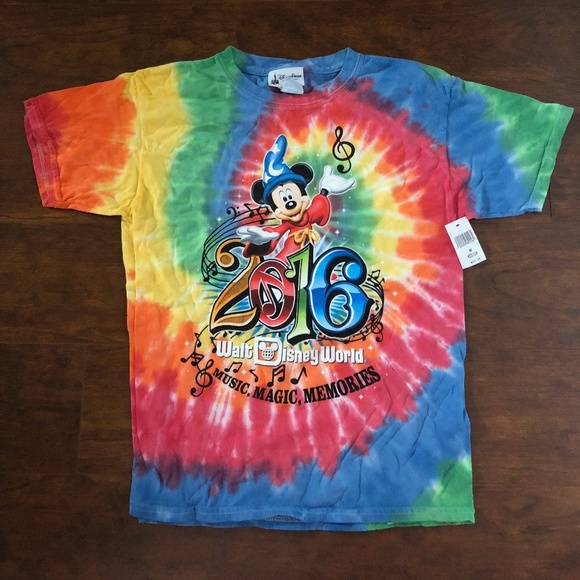 Shirts Tops 216 Kids Walt Disney World Tie Dye Shirt Size L Poshmark